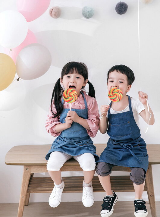 楽天市場 子どもエプロン 子供 キッズエプロン おしゃれ フリーサイズ カジュアル カフェ 無地 幼児 小学生 可愛い かわいい男の子 女の子 ウチの掃除機