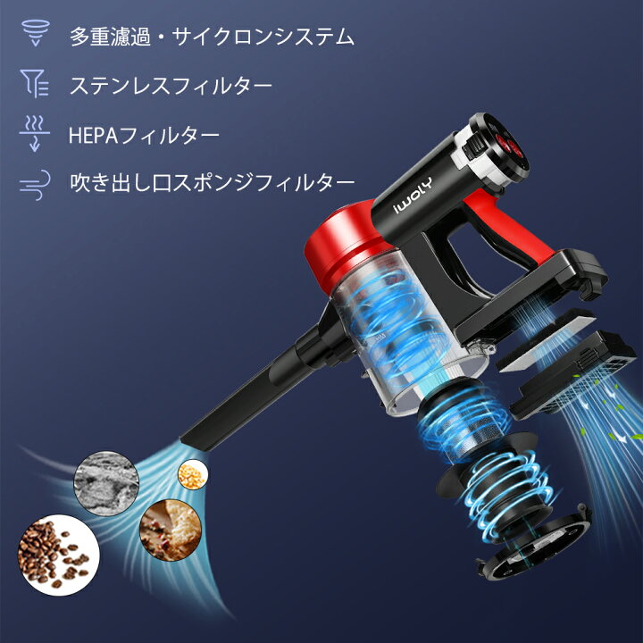 楽天市場】送料無料 掃除機 コードレス 2in1 コードレス掃除機 