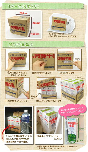 大阿蘇牛乳は開封が簡単