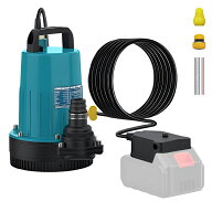 送料無料 水中ポンプ バッテリー式 12m揚程 充電式 排水ポンプ マキタ18V互換バッテリー対応 電動ポンプ …