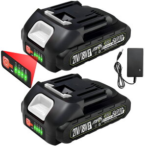 �y300�~�N�[�|��OFF+P5�{�z�}�L�^ �݊� �o�b�e���[ 18V/21V 2000mAh ��Z�b�g �����ԍ�Ɖ\ �[�d�� ���`�E���C�I���d�r LED�d�r�c�ʕ\�� �݊� �}�L�^ 18V �o�b�e���[ 21V �}�L�^�d���H��p ������