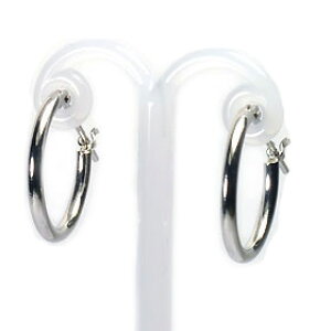 【送料無料】PT900(プラチナ900) 地金フープピアス 直径約15mm太さ1.5mm (日本製)