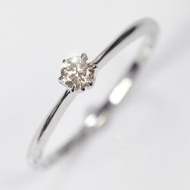 【期間限定】天然ダイヤモンド リング 一粒 0.1ct 婚約指輪 6本爪 ティファニー爪 プラチナ シルバー925 プロポーズリング 日本製ジュエリー 高級ジュエリーケース付【送料無料】