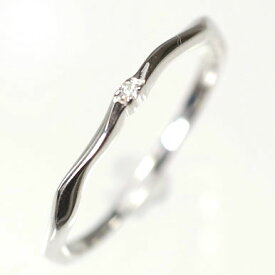 ダイヤモンド リングK10WG・ダイヤ0.01ct 重ね付け用リング（指輪） ダイヤモンド指輪