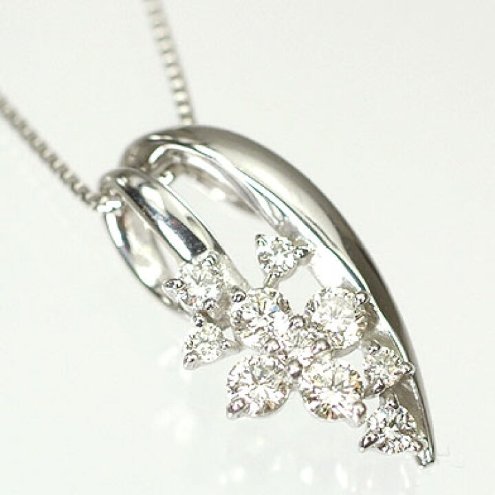 楽天市場】ダイヤモンド ネックレス K18WG・ダイヤ0.3ct（SIクラス 