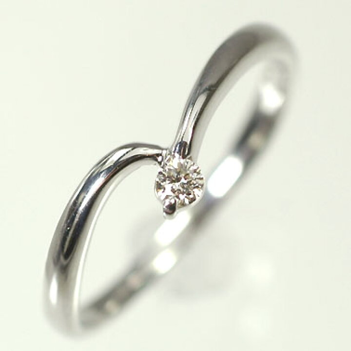 楽天市場】ダイヤモンド リング K10WG・ダイヤモンド0.05ct シンプル  