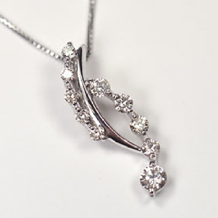 楽天市場】ダイヤモンド ネックレス スウィートテンK18WG・ダイヤ0.3ct 