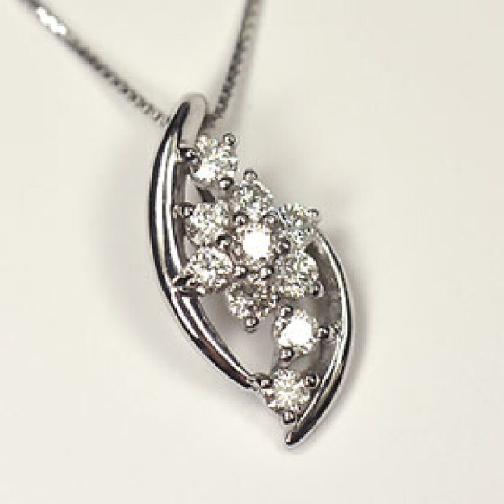 楽天市場】ダイヤモンド ネックレス スウィートテンK18WG・ダイヤ0.3ct 