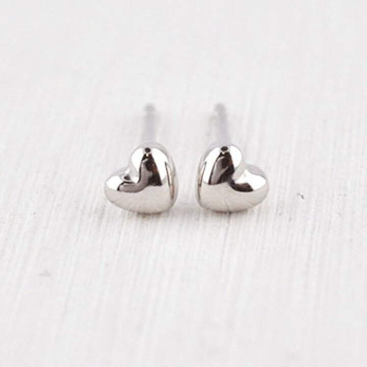 楽天市場】プラチナ Pt900 ぷっくりハートピアス 3mm 地金ピアス 