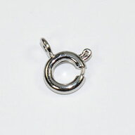 【即納】【メール便対応送料無料】【ニッケルフリー】引き輪パーツ（プラチナカラー）　6mm