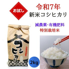 お試し 自社米 令和7年 新米2キロ レビューで200円クーポン お歳暮 三重県産 コシヒカリ 有機肥料 減農薬 特別栽培米 2025年産 一人暮らし 仕送り プレゼント 単一原料 白米 玄米 お米 米 コメ ごはん つき立て 産直 景品 催事 贈り物 贈答品　新米二キロ