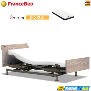 【今ならフランスベッドのシーツが貰える】【シングル】【マットレス付】高級 電動ベッド フランスベッド レステックス-06C 3モーター Ag-BAE-RX マットレス付き シングル フランスベッド 公