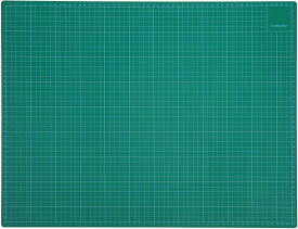 厚手カッターマット緑 A2[600×450×4.5mm]カッティングマット 厚め グリーン 両面タイプ メモリ付き