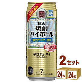 宝酒造 焼酎ハイボール ＜強烈サイダー割り＞ 500ml×24本×2ケース (48本) チューハイ・ハイボール・カクテル【送料無料※一部地域は除く】