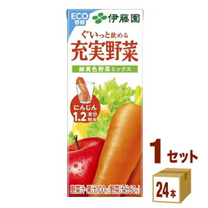 伊藤園 充実野菜 緑黄色野菜ミックス 紙パック 200ml×24本×1ケース (24本) 飲料【送料無料※一部地域は除く】