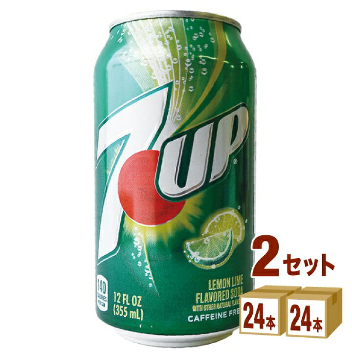 楽天市場】セブンアップ 7UP 缶 炭酸飲料 355ml×24本×2ケース (48本 7up様 まとめ売り