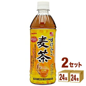 サンガリア すばらしい麦茶 ペット 500ml×24本×2ケース (48本) 飲料【送料無料※一部地域は除く】熱中症対策 お茶 ミネラル ノンカフェイン 保存料不使用 無着色 無香料