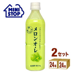 【ミニストップIZW店】メロンオレ ペットボトル 500ml×24本×2ケース (48本) 飲料【送料無料※一部地域は除く】南日本酪農協同