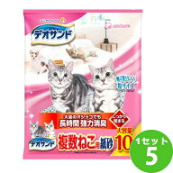 ユニチャーム デオサンド 複数ねこ用 紙砂 10L 5袋（10000ml×5袋） ペット【送料無料※一部地域は除く】…