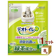 【特売】ユニチャーム（ペット） デオトイレ 飛び散らない緑茶成分入り消臭サンド 4L×8袋 ペット【送料…