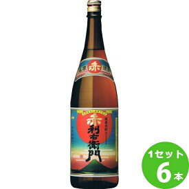 指宿酒造（鹿児島） 芋焼酎赤利右衛門25゜ 1800 ml×6本 焼酎【送料無料※一部地域は除く】