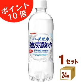 【ポイント10倍】 サンガリア 伊賀の天然水 強炭酸水 500ml×24本（1ケース）【送料無料※一部地域除く】