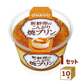 オハヨー新鮮 卵のこんがり焼プリン 140g×10個【送料無料※一部地域は除く】【チルドセンターより直送・同梱不可】【日付指定不可】