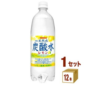 日本サンガリア 伊賀の天然水 炭酸水 レモン 1000ml 1L ×12本(個) 飲料【送料無料※一部地域は除く】