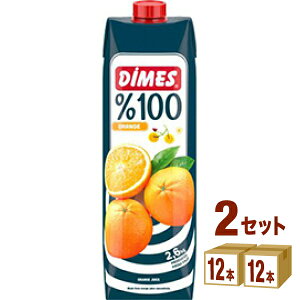 DIMES �f�B���X 100�� �I�����W�W���[�X �Z�k�Ҍ� �g���R 1000 ml×12�{×2�P�[�X (24�{) �����y�����������ꕔ�n��͏����z ���{����f��