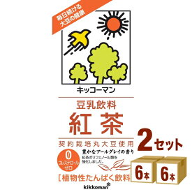 キッコーマンソイ 豆乳 飲料 紅茶 パック 1L ( 1000ml ) ×12本(個)