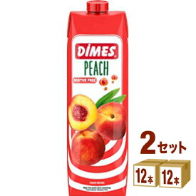 日本珈琲貿易 DIMES ディメス ピーチネクター 果汁50% 濃縮還元 パック 1000ml×12本×2ケース (24本) 飲料【送料無料※一部地域は除く】