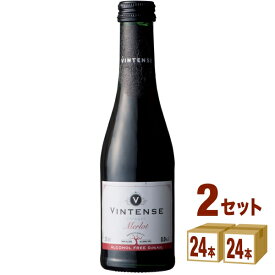 ヴィンテンス メルロー ミニ 0.0% ノンアルコール ワイン 赤 小容量 飲み切り200ml×24本×2ケース (48本) 飲料【送料無料※一部地域は除く】