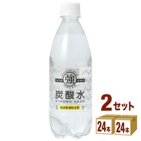 友桝飲料 炭酸 強炭酸水 500ml×24本×2ケース (48本) 飲料【送料無料※一部地域は除く】