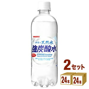 日本サンガリア 伊賀の天然水 強炭酸水 500 ml×24本×2ケース (48本) 飲料【送料無料※一部地域は除く】