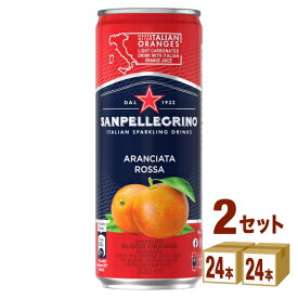 サンペレグリノ スパークリングドリンク アランチャータロッサ ブラッドオレンジ 缶 330ml×24本×2ケース (48本) 飲料【送料無料※一部地域は除く】