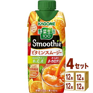 JS ؐ100 Smoothie r^~X[W[ 330ml×12{×4P[X (48{) yꕔn͏z
