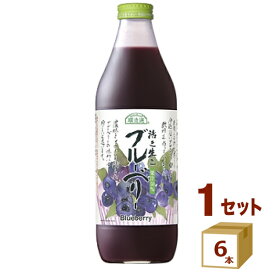 マルカイ 順造選 ブルーベリー 瓶 ジュース 1L 1000ml×6本【送料無料※一部地域は除く】