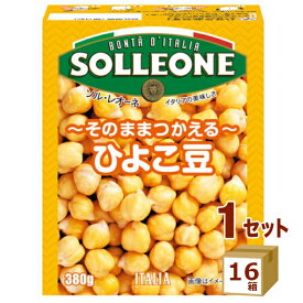 ソルレオーネ そのまま使える ひよこ豆 テトラパック 紙パック 380g×16箱【送料無料※一部地域は除く】