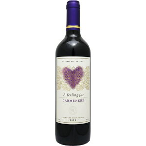 ア フィーリング フォー カルメネール 赤ワイン チリ 750ml×1本 バレンタイン ハート ギフト 推し活 紫 かわいい