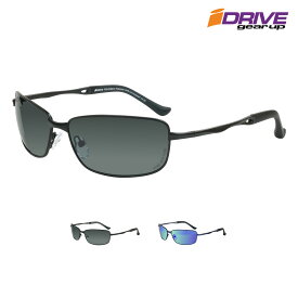 IZONE NEW YORK iDrive サングラス メンズ 偏光 UVカット 99％ 紫外線カット スクエア ミラー レンズ ハイカーブ メタル 耐衝撃性レンズ 軽量 フレーム 運転用 アウトドア用 ケース付き P256