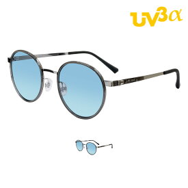 IZONE NEW YORK UV3a サングラス メンズ レディース 偏光 ラウンド 丸 丸 型 丸メガネ 軽量 UVカット 99％ 紫外線カット ブルー レンズ ライトカラー ライトブルー 薄い色 レンズ アウトドア用 ケース付き P1281LBL