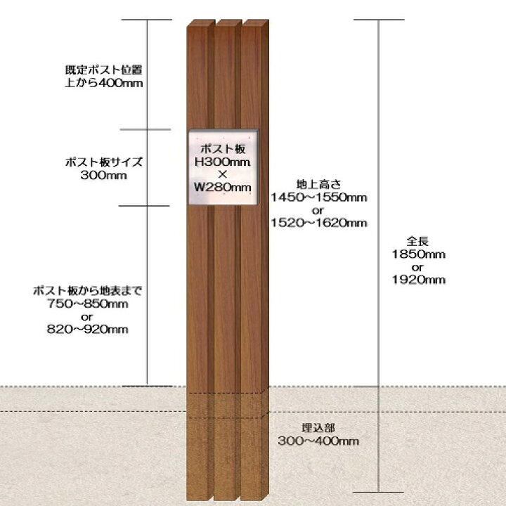 楽天市場 完成品 アルミ門柱b型 小 ポスト別 ダーク 高さ 1m85cm 幅28 5cm Diyに最適 エクステリア材料 ｄｉｙ用 目隠しフェンス 門柱 格子 アーチ アイエスアイサービス