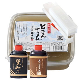 生ところてんセット ところてん板状 黒みつ 酢タレ 突き棒 伊豆産天草使用 季節商品 数量限定【冷凍同梱不可商品】