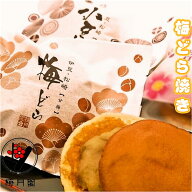 【送料無料】梅どら焼5個入 梅甘露煮 白あん どら焼き どらやき 銅鑼焼 三笠 ドラヤキ スイーツ 和菓子 …