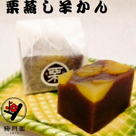 ポイント10倍 【バラ売り】 栗蒸し羊かん1個 楽天スパーSALE ギフト プレゼント 栗蒸し羊羹 お祝い 和菓子 高級 お取り寄せ 梅月園 伊豆松崎 土産 ようかん 羊羹 お土産 限定 栗甘露煮 サービス価格 お取り寄せ和菓子 あんこ スイーツ