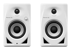 Pioneer DJ 4�C���` 2way�A�N�e�B�u���j�^�[�X�s�[�J�[ DM-40D-W (White)
