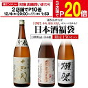 【エントリー最大P20倍 スーパーSALE中】【12/4～10限定 全品P3倍】日本酒福袋 1800ml×3本セット 第25弾 限定150セット特賞は十四代 飛露喜 獺祭 くじ 1.8L 清酒 虎S