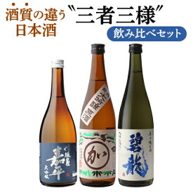 日本酒 飲み比べ 大吟醸原酒入り 酒質の違う日本酒 三者三様 飲み比べセット 720ml 3本 セット 送料無料大吟醸 原酒 純米酒 地酒 お酒 清酒 誕生日 ギフト セット 飲み比べセット プレゼント 贈答 内祝い 贈り物 長S