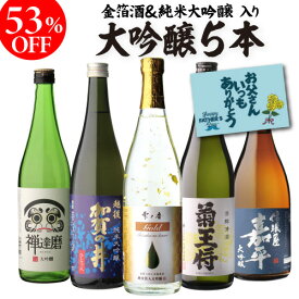 【5/9～10限定 全品P3倍】父の日 ギフト 2024 日本酒 飲み比べセット 大吟醸 純米大吟醸入り 720ml 5本半額 清酒 セット 新潟 飲み比べ 辛口 大吟醸酒 冷酒 お酒 ギフト 父の日 お中元 御中元 RSL