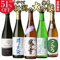 【3/10限定 全品P3倍】日本酒 送料無料 新潟 純米大吟醸 720ml×5本セット飲み比べ 詰め合わせ セット ギ…